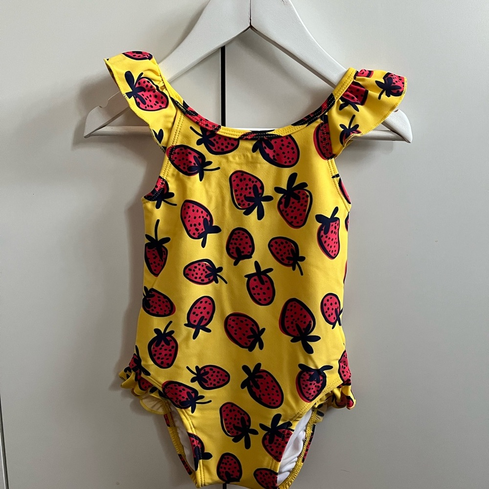 New without tags Hannah Anderson 85cm strawberry print girl swimsuit